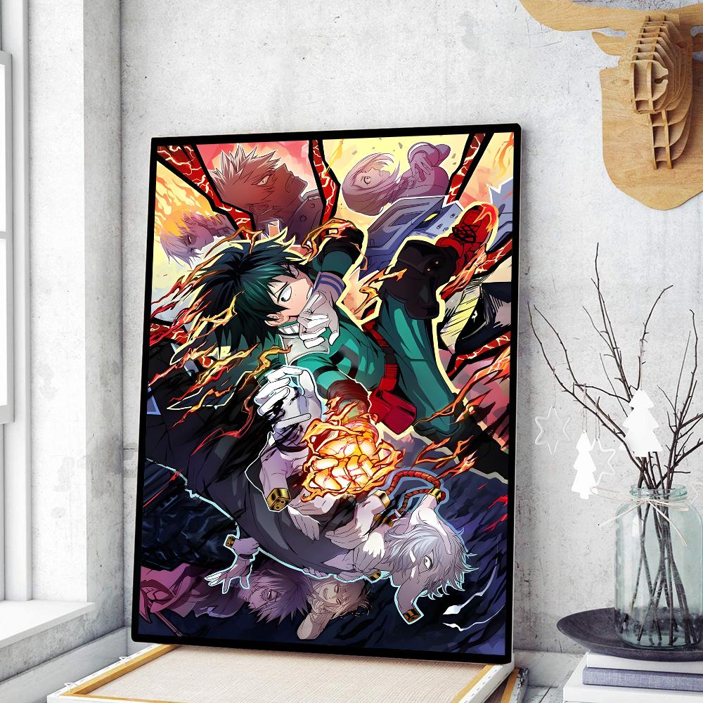 Midoriya Izuku Deku My Hero Academia Классические винтажные постеры Whitepaper Prints Posters Artwork Kawaii Room Decor