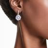 Swarovski Серьги женские с искусственным кубическим цирконием, покрытие родием, искусственный кристалл, синие 5680016