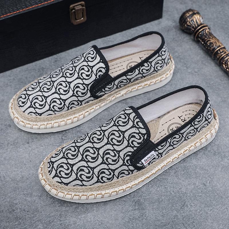 Летняя новая обувь для мужчин. Повседневная обувь из парусины. Модные дышащие мокасины без застежек. Классные туфли на плоской подошве для рыбалки.