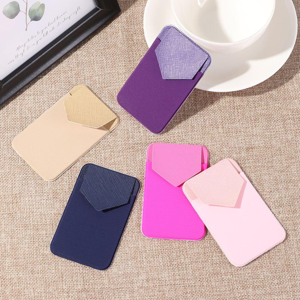 Fashion Lycra Adhesive Sticker Cell phone Pocket Slim Pocket Wallet Case Phone Card Holder