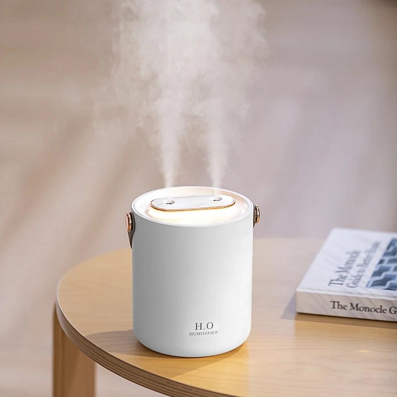 NEW Large Capacity Dual Nozzles Humidifier USB Aromatherapy Diffuser with LED Light Desk Air Humidifier Diffuser 2025