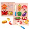 Развивающая игрушка для резки, деревянные фрукты, продукты питания, игра на память, для детей, Монтессори, раннее развитие, игрушки для интеллекта, TMZ