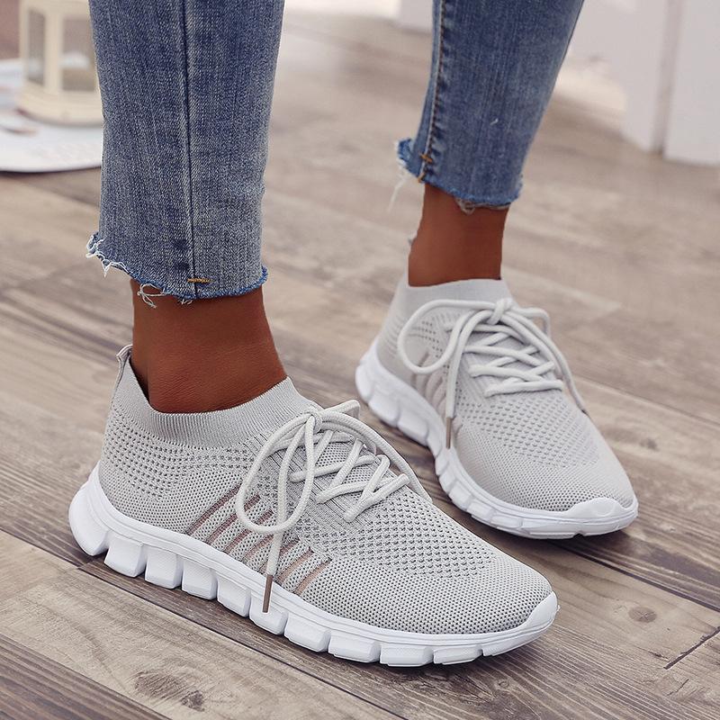 Women Mesh Casual Lace-up Sport Shoes Runing Breathable Shoes Sneakers