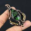 Ruby In Zoisite Handmade Copper Wire Wrap Pendant 2.95" C8n07