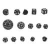 15Pcs Polyhedral Dice Set Acrylic D3 To D100 Table Gaming Dices for Role Playing Table Games Party