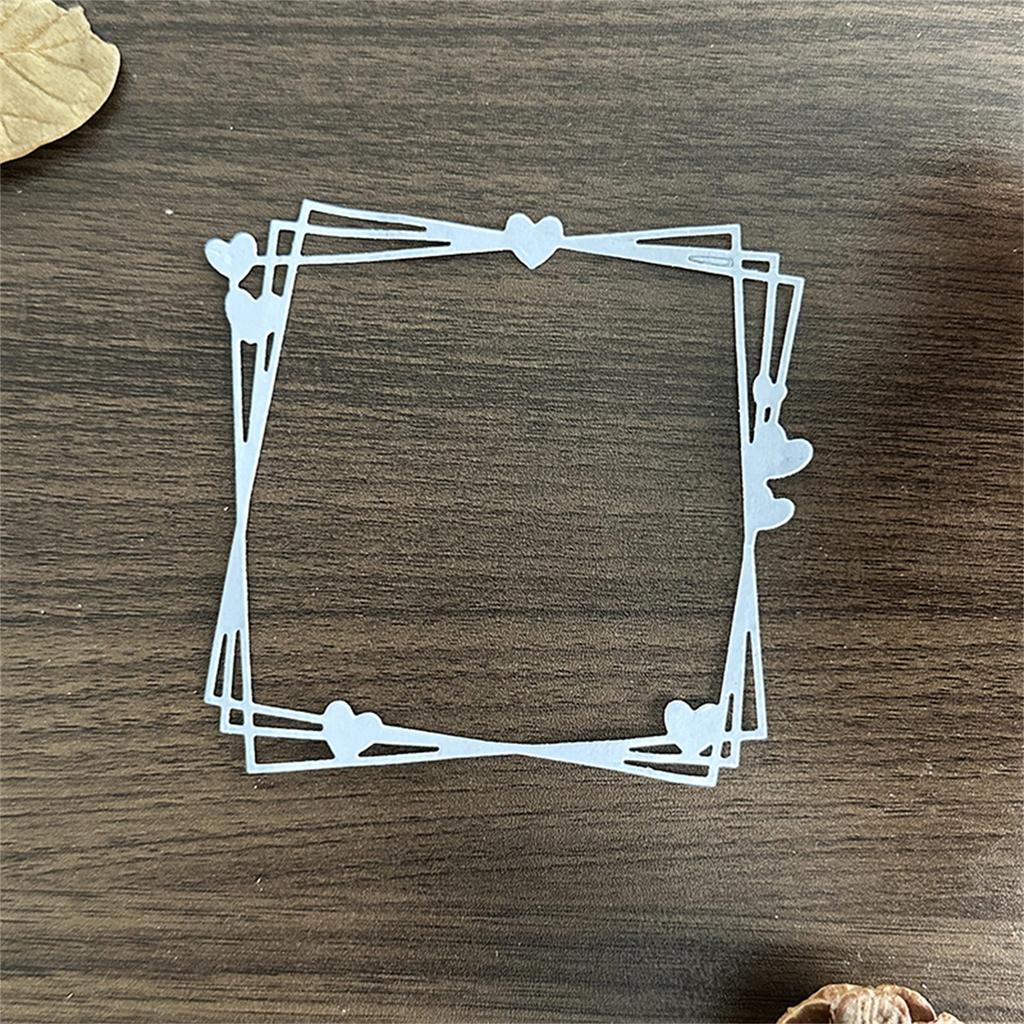 Metal Die Cuts Heart Frame Cutting Dies Embossing Stencils Molds for Scrapbooking Album Card Photo Journal Decorations