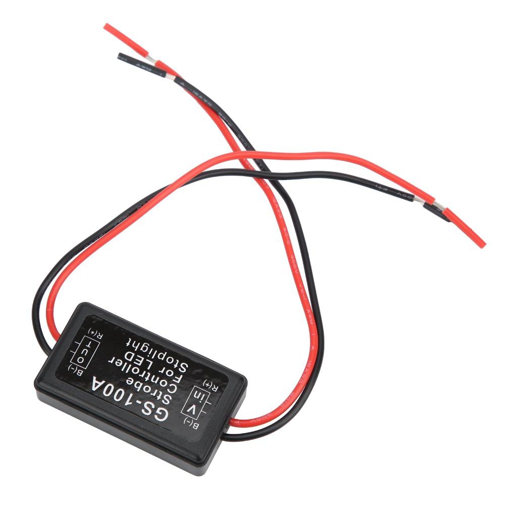 GS-100A Strobe Controller 2A 12-24VDC LED Flash Control Module 5*3*1.5cm Plastic Car Light Strobe Controller LED Light System