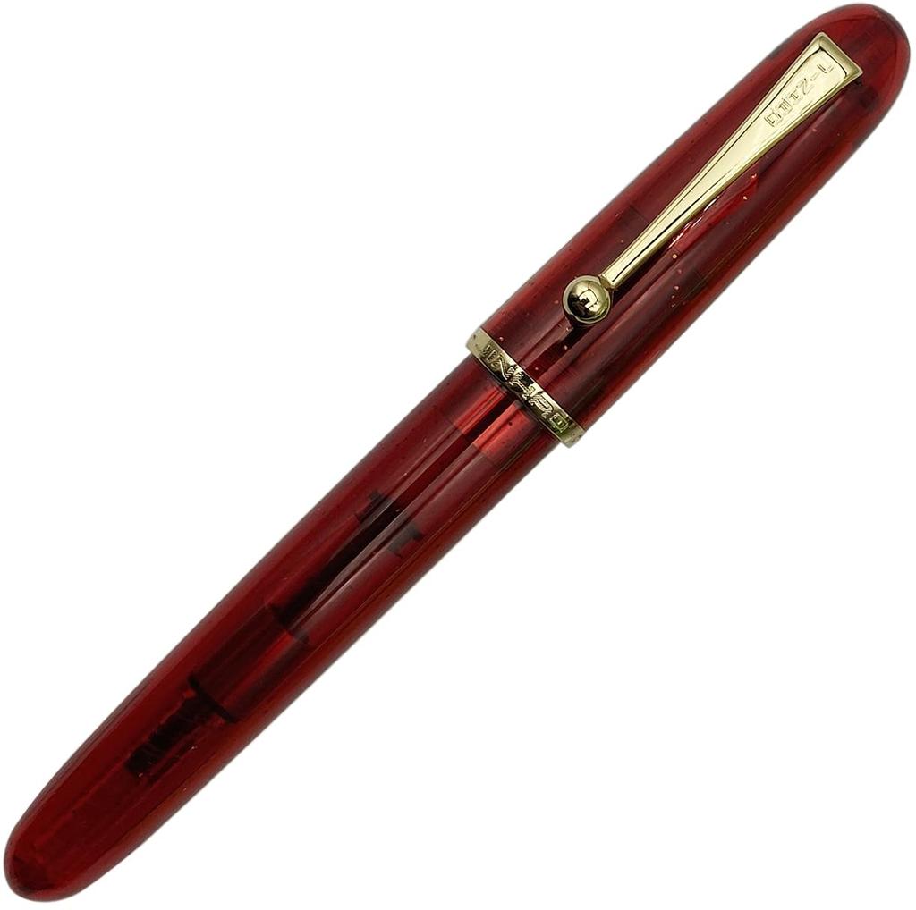 Gullor Acrylic Fountain Heartbeat Transparent Medium Nib Pen, Tip, Red, (0.7mm)