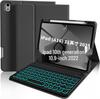Защитный чехол для iPad A16 с Bluetooth-клавиатурой 10,2 дюйма, чехол Pro 11, 10-го поколения, с подсветкой, магнитный слот для стилуса