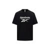 Reebok Logo Print Sports Casual Short Sleeve T-Shirt Unisex Tops Black 24SRM409UGH0