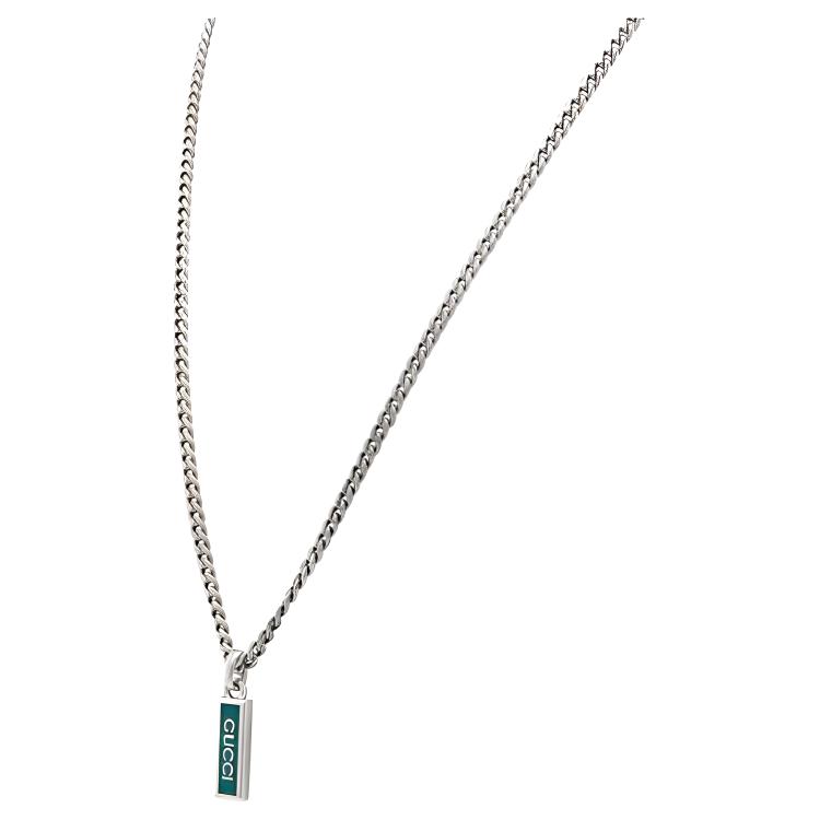 Gucci Letter Logo Shiny 925 Silver Necklace Unisex necklace GCYBB678714001