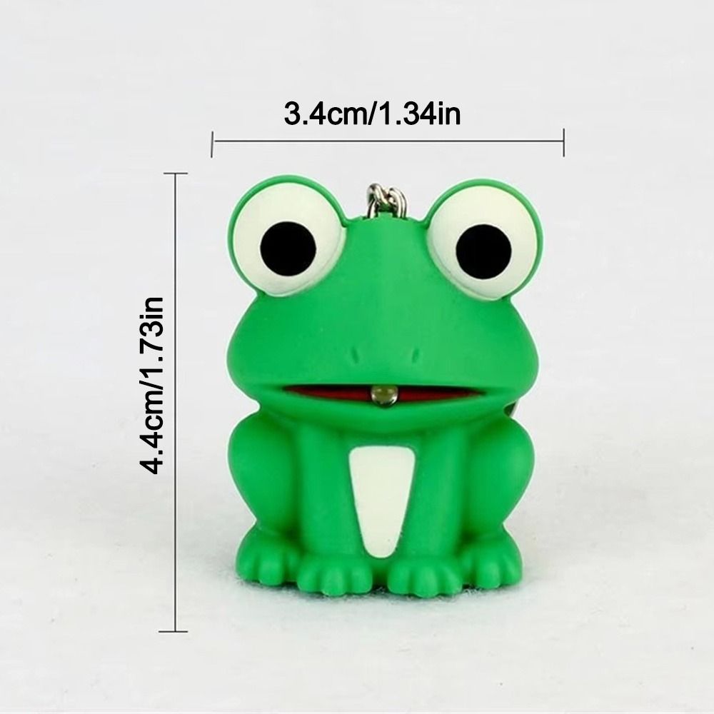 Sound Key Frog Keychain Metal Rings Cartoon Keychain New Animal Keyring Bag Decoration