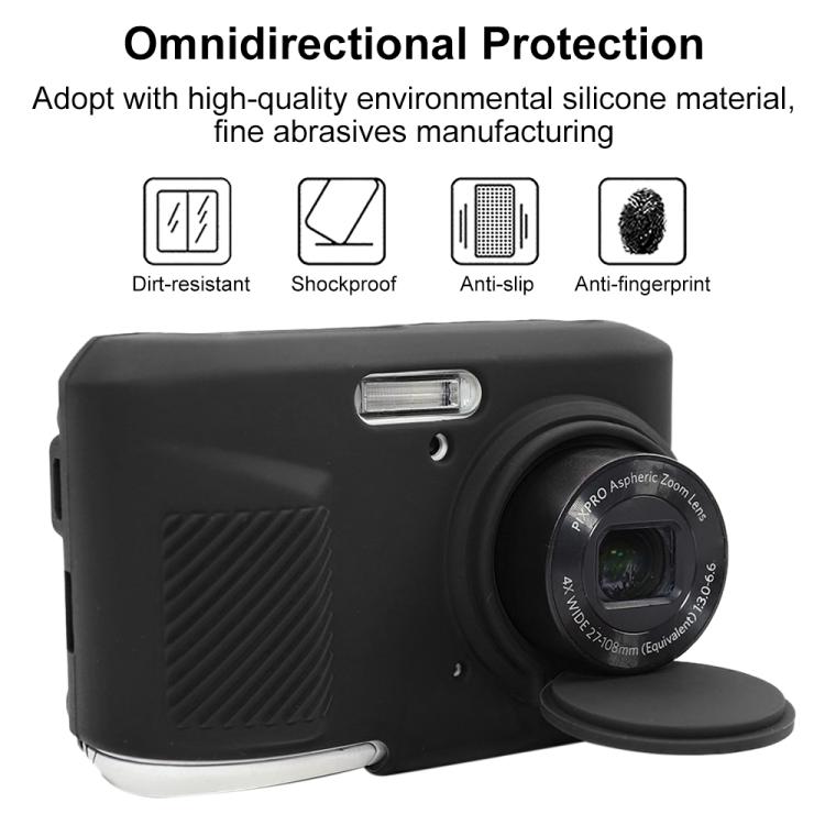 Glossy Soft‑Silicone Shock‑Resistant Camera Protective Shell, Anti‑Vibration Cover For Kodak Pixpro FZ45 Compact Digital Camera