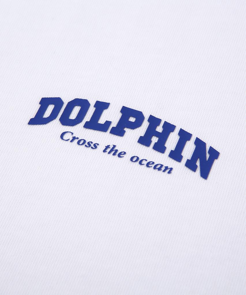 DOLPHIN WAVE APPAREL [2 шт.] Футболка с длинным рукавом с логотипом-аркой дельфина Белый Светло-хаки