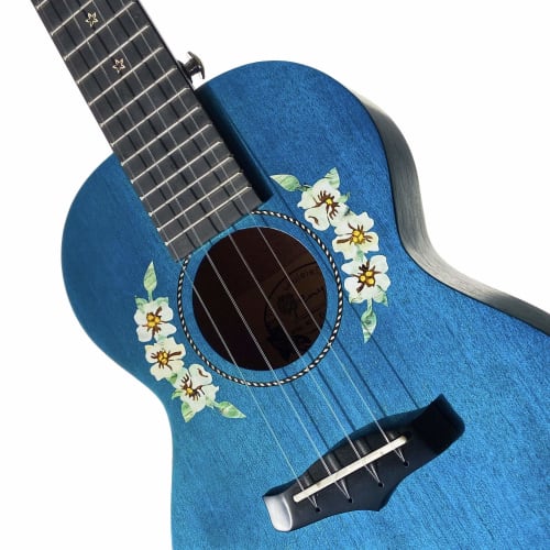 Hibiscus Rosetta Ukulele Soundhole Inlay Sticker