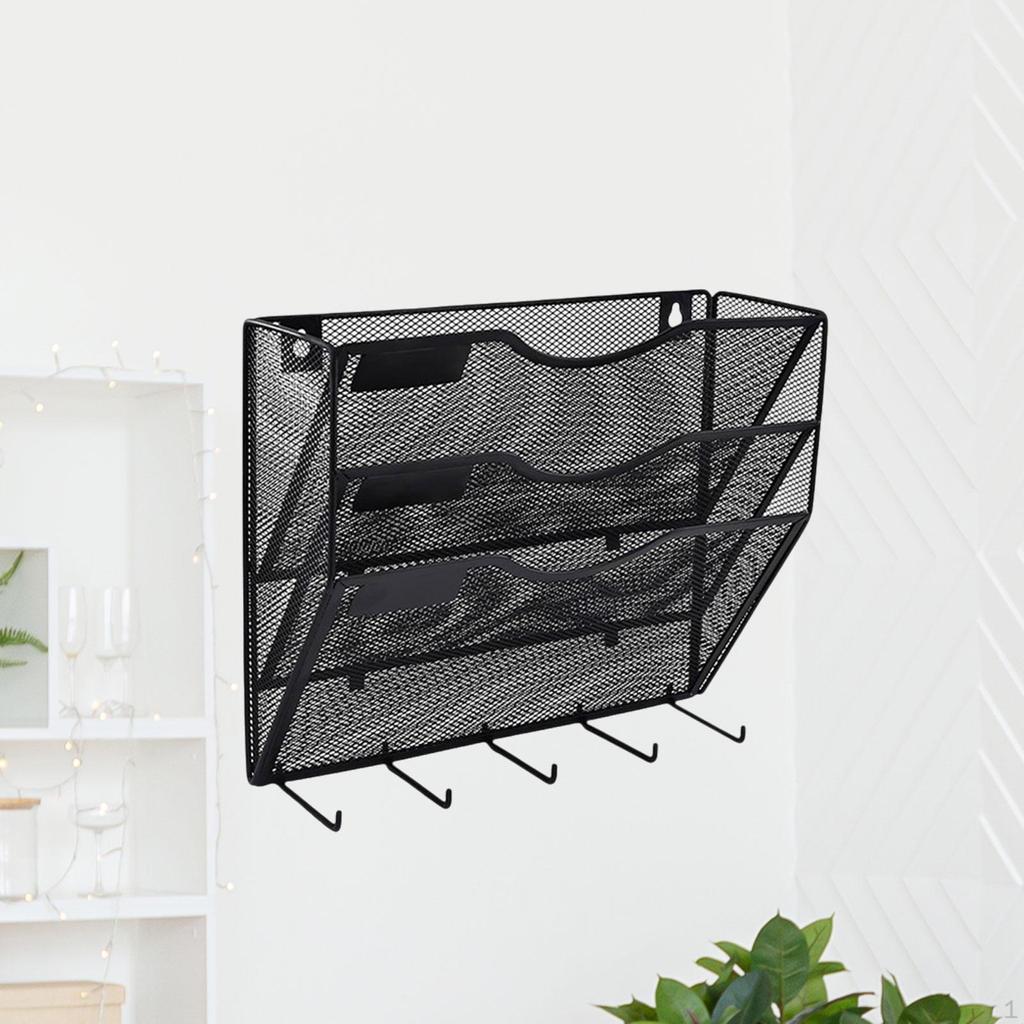 Настенный держатель для почтовых файлов, 3-х уровневый держатель для брошюр, блокнотов, экономит место, универсальная бумага