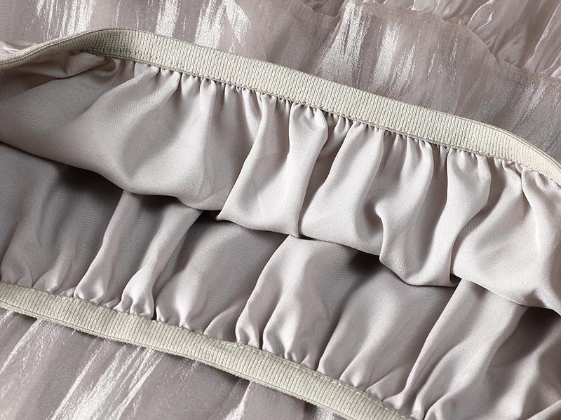 Dimanaf 2025 Летние женские новые юбки однотонные эластичные плиссированные элегантные юбки