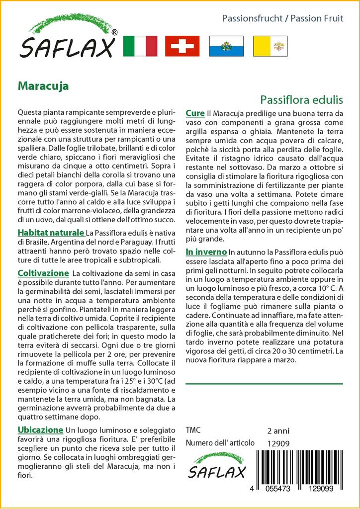 SAFLAX Маракуйя - 40 семян - Passiflora edulis