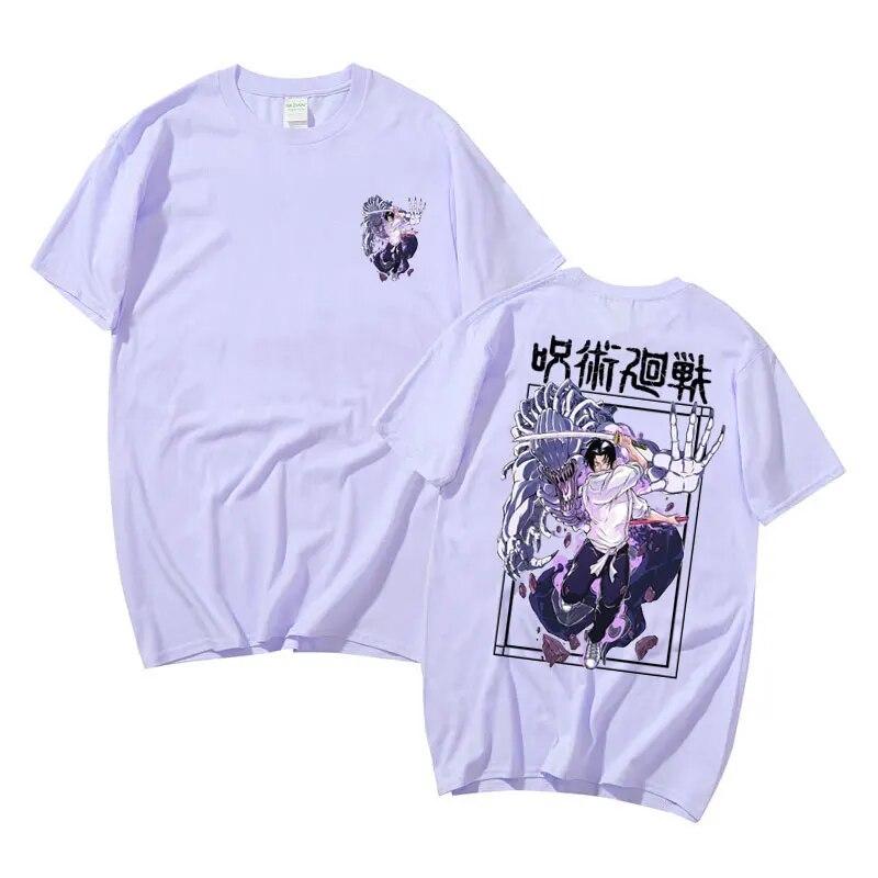 Anime Jujutsu Kaisen Yuta Okkotsu Graphic T-shirts Male Vintage Tshirt Short Sleeve Unisex Women Unisexga Cartoon Oversized T Shirt
