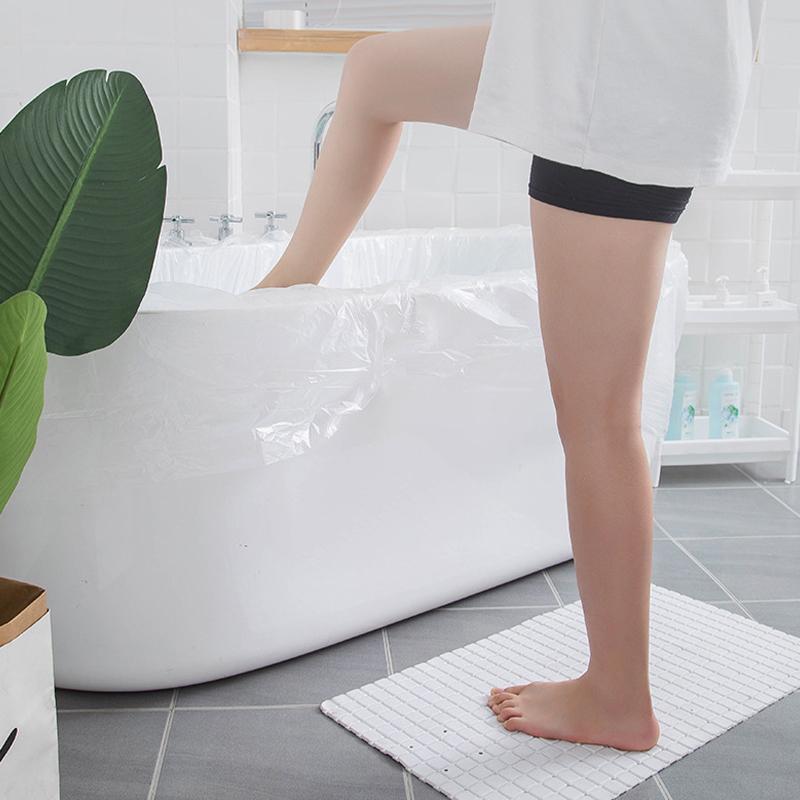 Одноразовый дорожный чехол для ванны, портативный утолщенный пластиковый пакет для ванны, пленка с наклейкой, принадлежности для чистоты в отеле