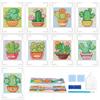 R-Mini002 9pcs Mini Diamond Painting Cactus Canvas Art Printings Custom Mini 5D Diamond Painting Kit