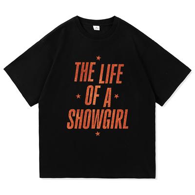 Новый альбом The Life of A Showgirl Футболка 2025 Ретро Мужская Женская Одежда Харадзюку Высокое Качество Топы для Влюбленных Подарки Хлопковые Футболки