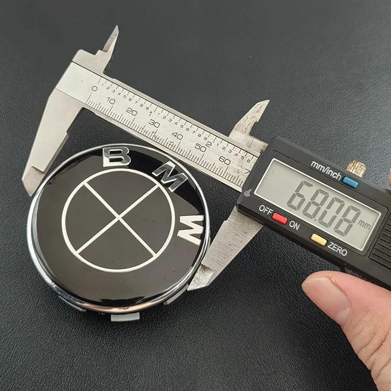 4pcs 56MM 68MM Full Black Badge Car Wheel Center Hup Caps Wheel Cover For BMW E46 E90 E60 E36 F30 F10 F01 X5 X3 E91 G20 G30 E92