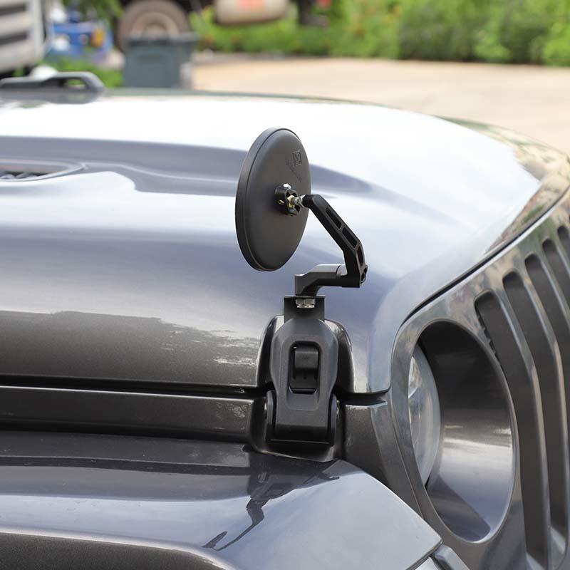  Петля двигателя, пряжка, зеркало заднего вида для Jeep Wrangler JL для JT Gladiator 2018-2023, аксессуары для стайлинга автомобилей