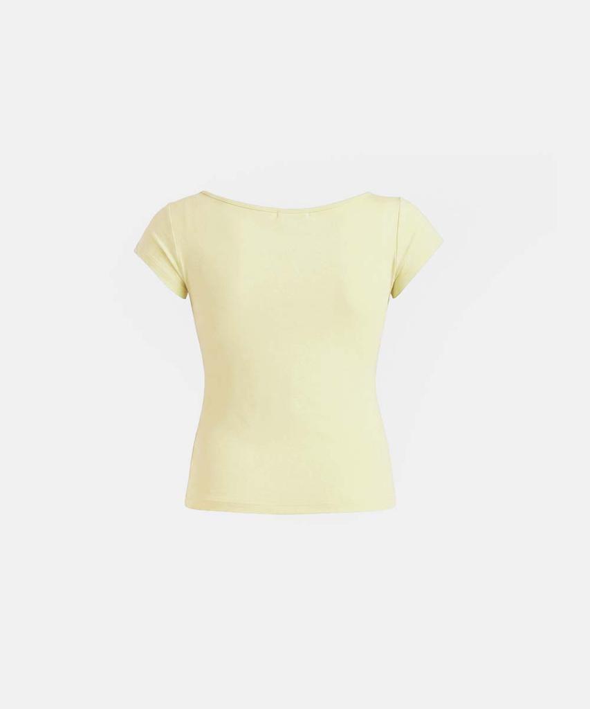 BADBLOOD Archangel Graphic Boat Neck 1/2 T-Shirt - Yellow