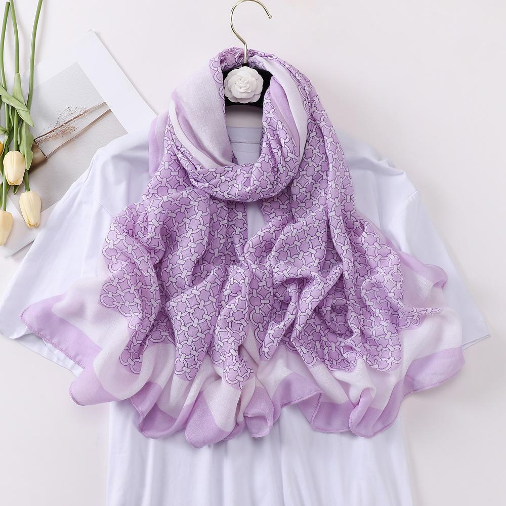 New Shawl Air-conditioning Summer Multi-purpose Female Imitation Cotton Linen Scarf Large Long Scarf Warm Take Fashion Foreign Silk Scarf