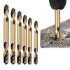 High Speed Steel Drill Bits Portable 8pcs Double Head High Quality