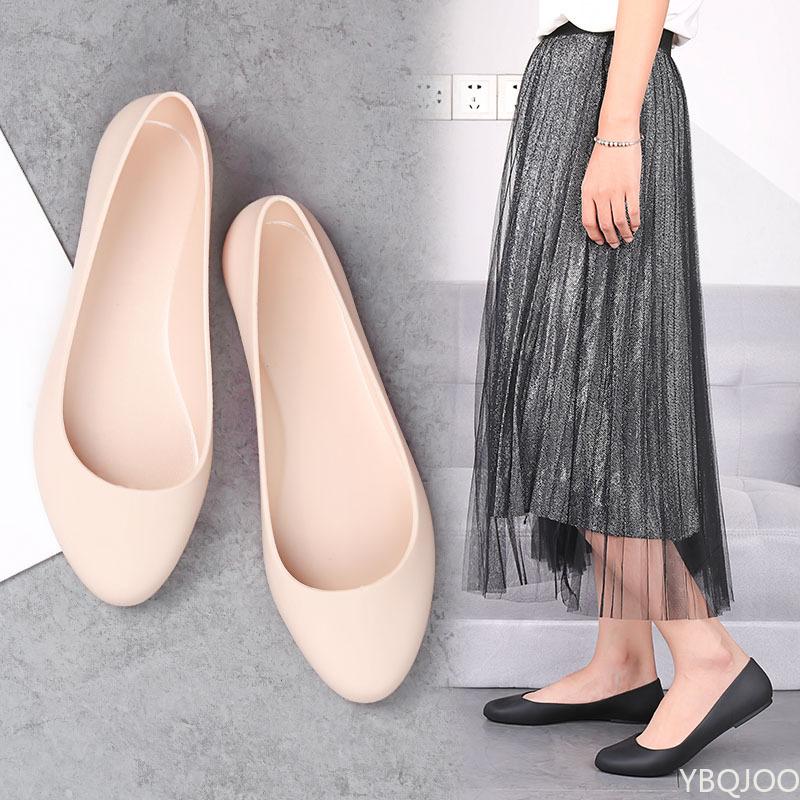 New Ladies Sandals Soft Pvc Plastic Flat Non-slip Women Flat Shoes 2024
