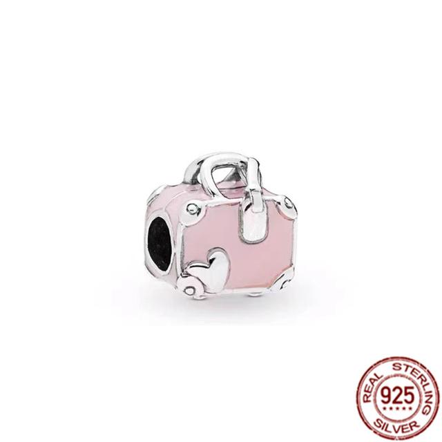 Подвеска-клипса, подвеска из стерлингового серебра 925 пробы, подходит для браслета, женский ювелирный подарок, красочный единорог, радуга