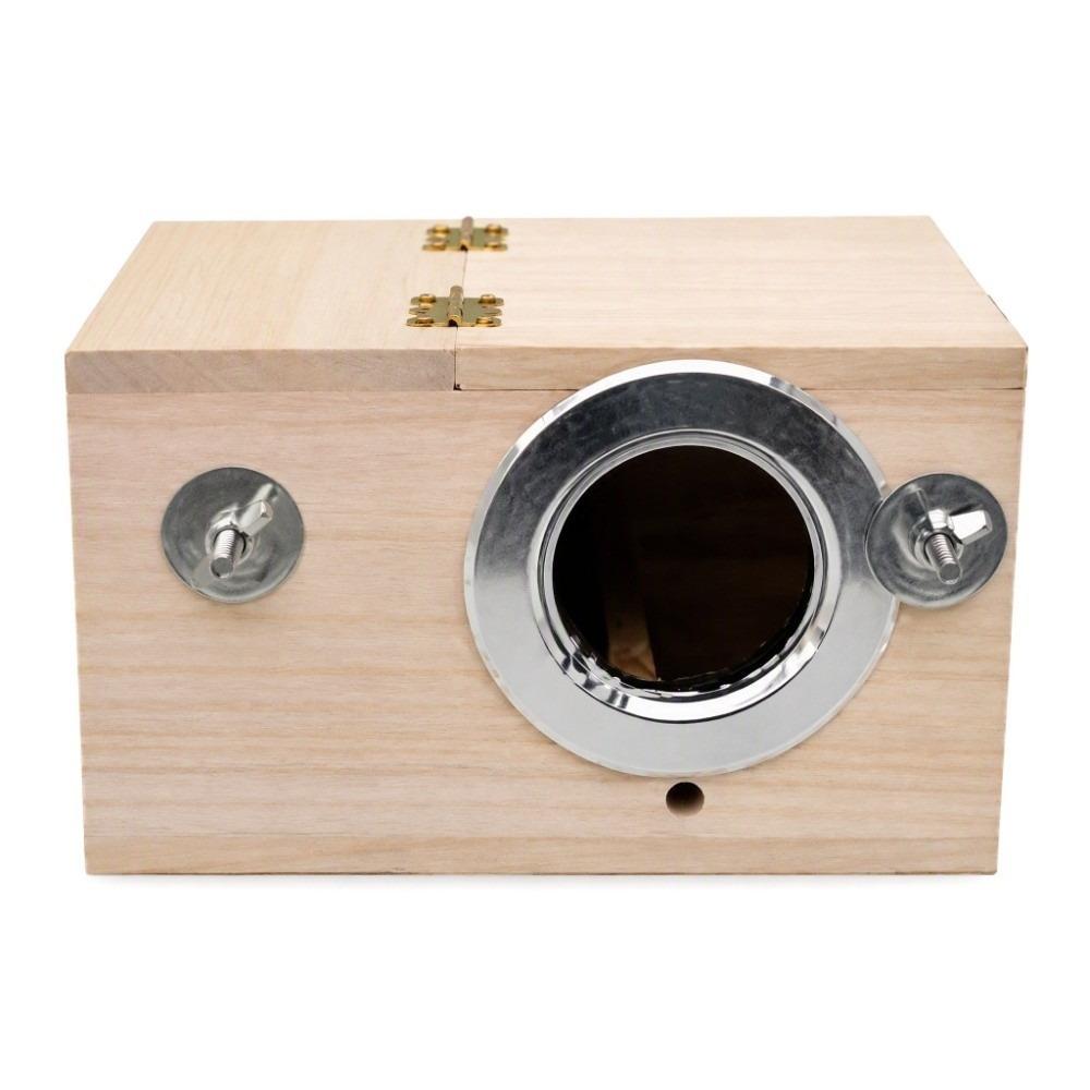 Paulownia & Pine Wood Bird Breeding Box Bird Cage Accessory Roost Box For Cockatiel