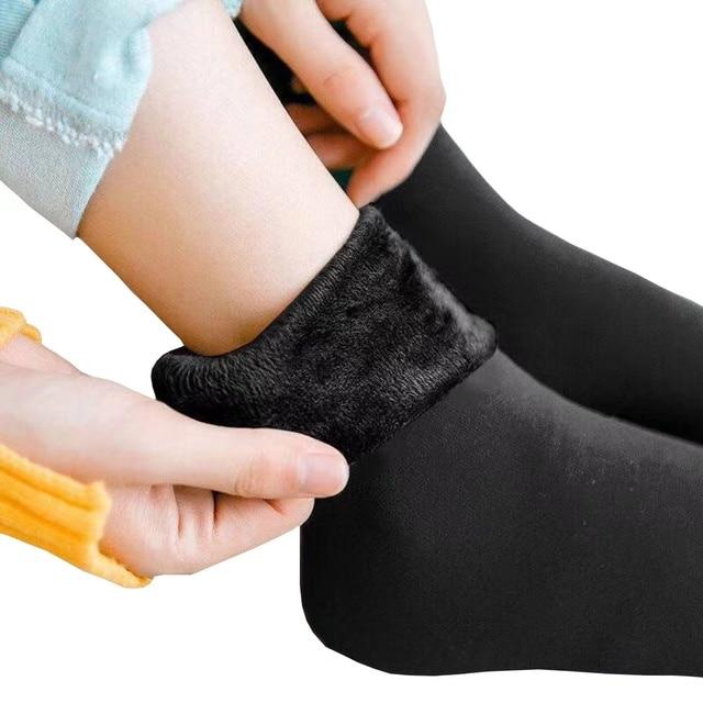 Мужские и женские носки, зимние теплые зимние носки, утолщенные носки, бархатные однотонные носки в стиле Лолиты с росой до щиколотки, счастливые забавные носки Harajuku Kawai