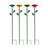 Flower Shape Bees and Butterfly Bath Bowl Watering Stake Watering Station for Garden Backyard Decors Bees Watering Supply
