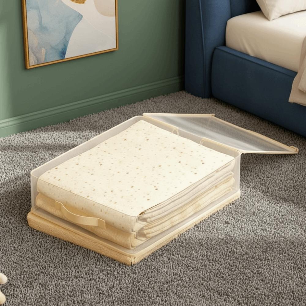 2Pcs PVC Clothes Quilt Storage Bag Transparent Foldable Blanket Pillow Storage Container Large Capacity Dustproof