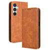 For Samsung Galaxy M35 5G Leather Retro Self-attaching Phone Case Of For SM-M356B/DS Case Flip Magnetic Wallet Cover