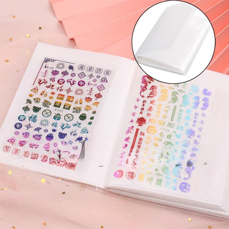 Наклейки для ногтей, книга для хранения, пустая коллекция, держатель для книг, дисплей с изображением полки, наклейка, фотоальбом, маникюрные инструменты, аксессуары для ногтей