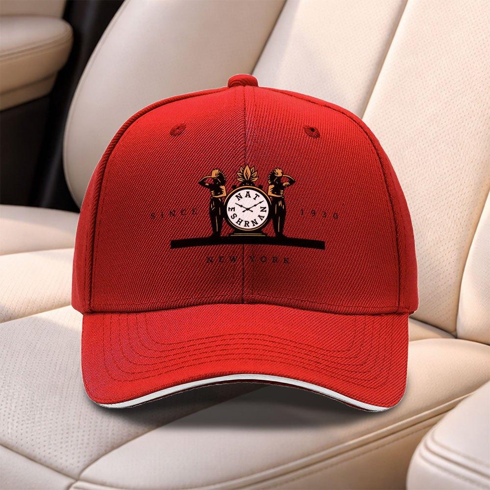Nat Sanan Clock Pattern Baseball Cap Adjustable Duckbill Hat For Men Women Daily Commuting Sports Fishing