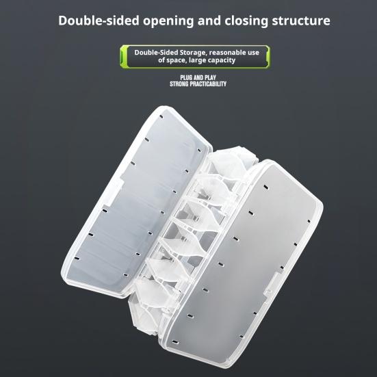 Двухсторонний ящик для рыболовных приманок, портативный, прозрачный, водонепроницаемый, прочный, искусственные, ручные, мягкие, рыболовные принадлежности, органайзер, кейс для хранения