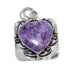 Lepidolite Stone Gemstone Handmade 925 Sterling Silver Pendant 1.77" D7I64