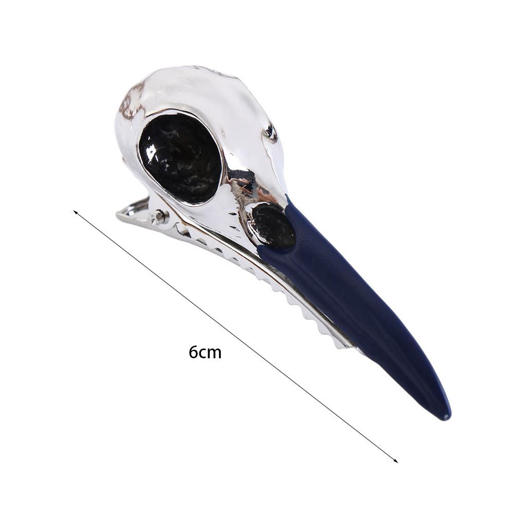 Halloween Party Hairpins Crow Head Skull Hair Clips Animal Skull Hairpins Women Duckbill Clips