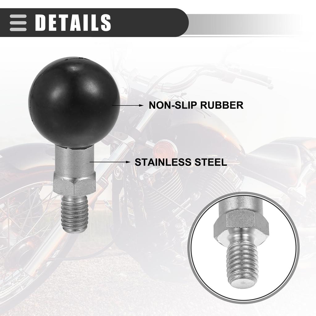 X AUTOHAUX 25mm Motorcycle Ball Mount Portable Tripod Ball Adapter Auto Bike Rearview Mirror