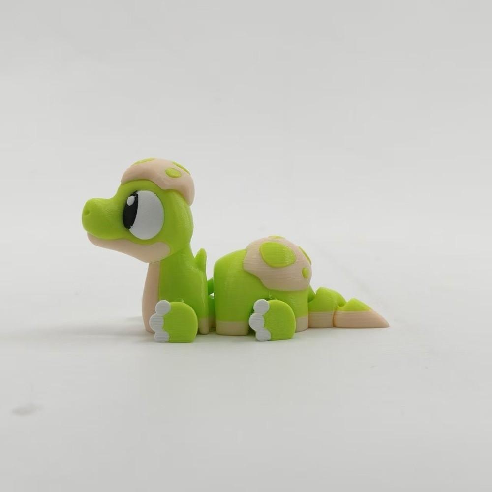 3D Printed Dinosaur Figure Cute Design Realistic Eyes Dinosaur Mini Statue 10cm Joints Movable Animal Ornament Home Decoration