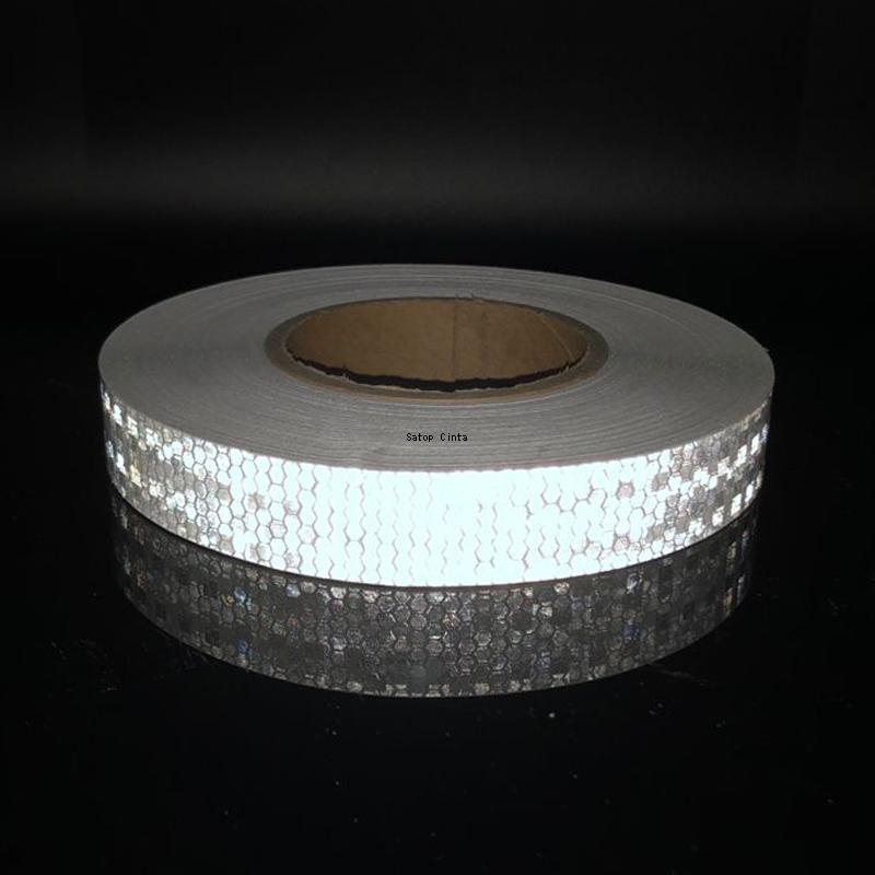 2.5cm*50m Red White Fluorescent Yellow Reflective Tapes High Visibility Waterproof Reflectors Stickers Strips For Motorcycle Car