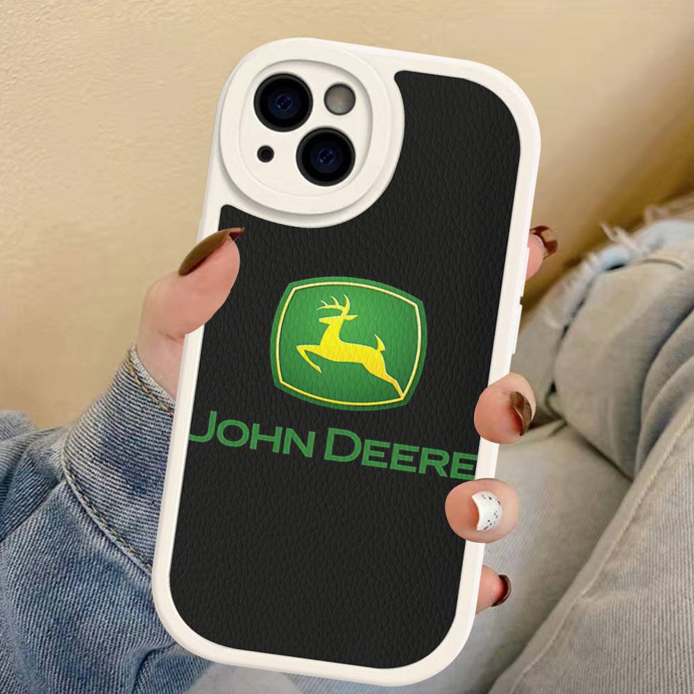 Зеленый чехол для телефона J-John Truck D-Deeres для IPhone 11 12 13 14 15 16 Pro Max Plus Кожаный чехол