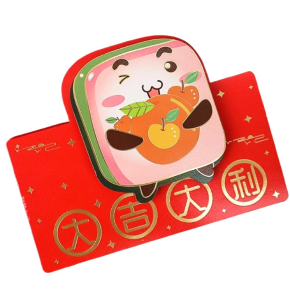 Thickened New Year Folding Red Envelopes Traditional Money Packet Cartoon Red Pocket  Kids Gift