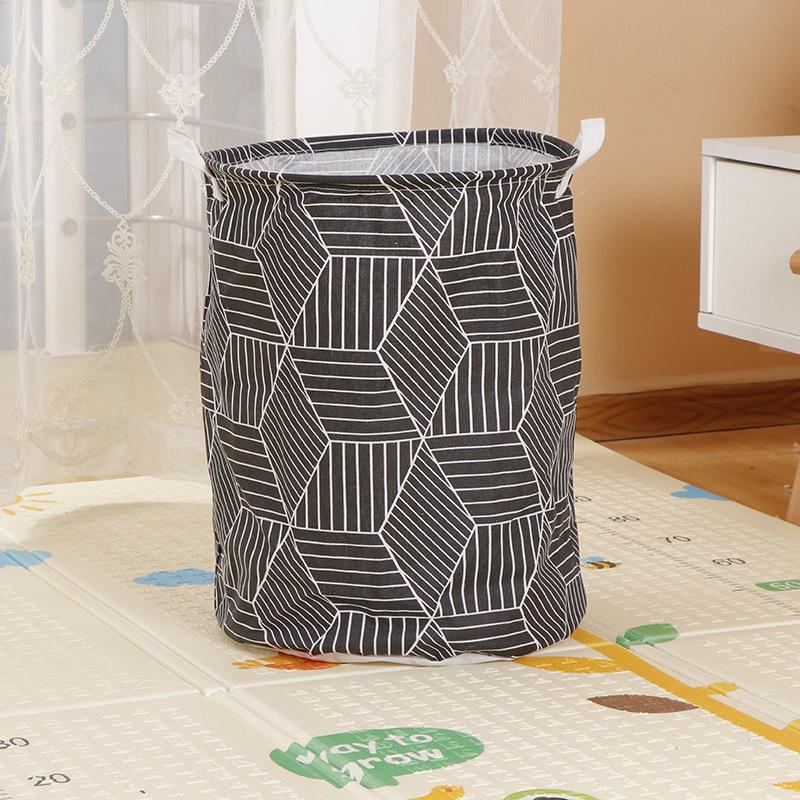 Large Capacity Fabric Laundry Basket Folding Waterproof Clothes Storage Basket Home Children Toy Sundries Storage Bag Organizer