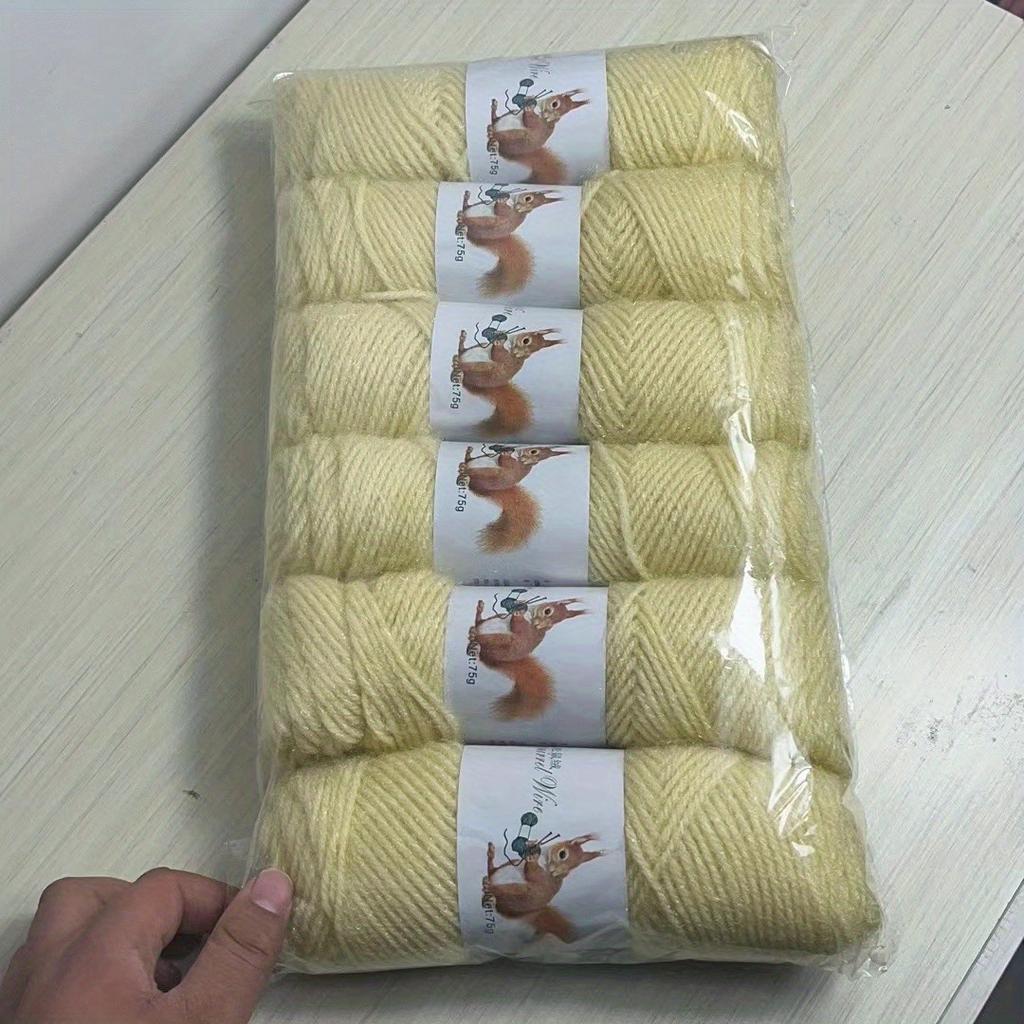 6 шт./75 г/шт. Однотонная мягкая пряжа для вязания спицами и крючком Свитера, Шарфы, Шапки для детей, Мягкая толщина, Пряжа для вязания крючком